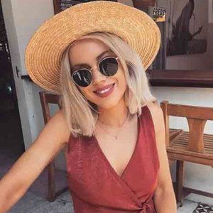 Rust Red Satin Wrap Dress